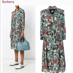 Burberry Layla Floral Silk Wrap Dress.